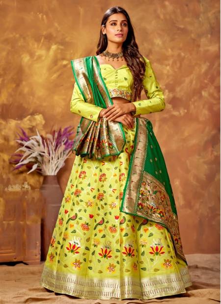 Green Latest Festival And Function Wear Designer Silk Lehenga Collection 2396 A